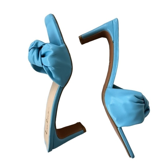 New Lulu’s Lunko Blue Woven Sandals Slides - Picture 9 of 13